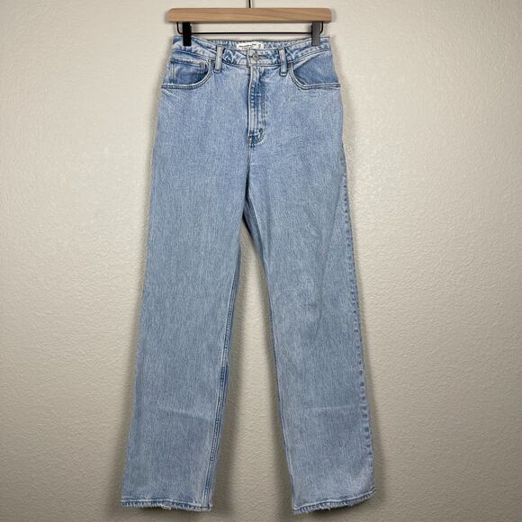 Abercrombie And Fitch The 90's Relaxed Jean High Rise Curve Love Blue 26 - Picture 6 of 16
